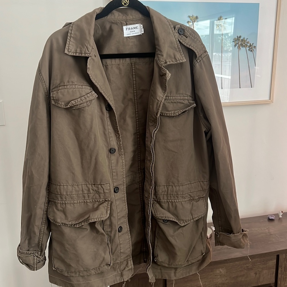 Frame Distressed Cargo Jacket